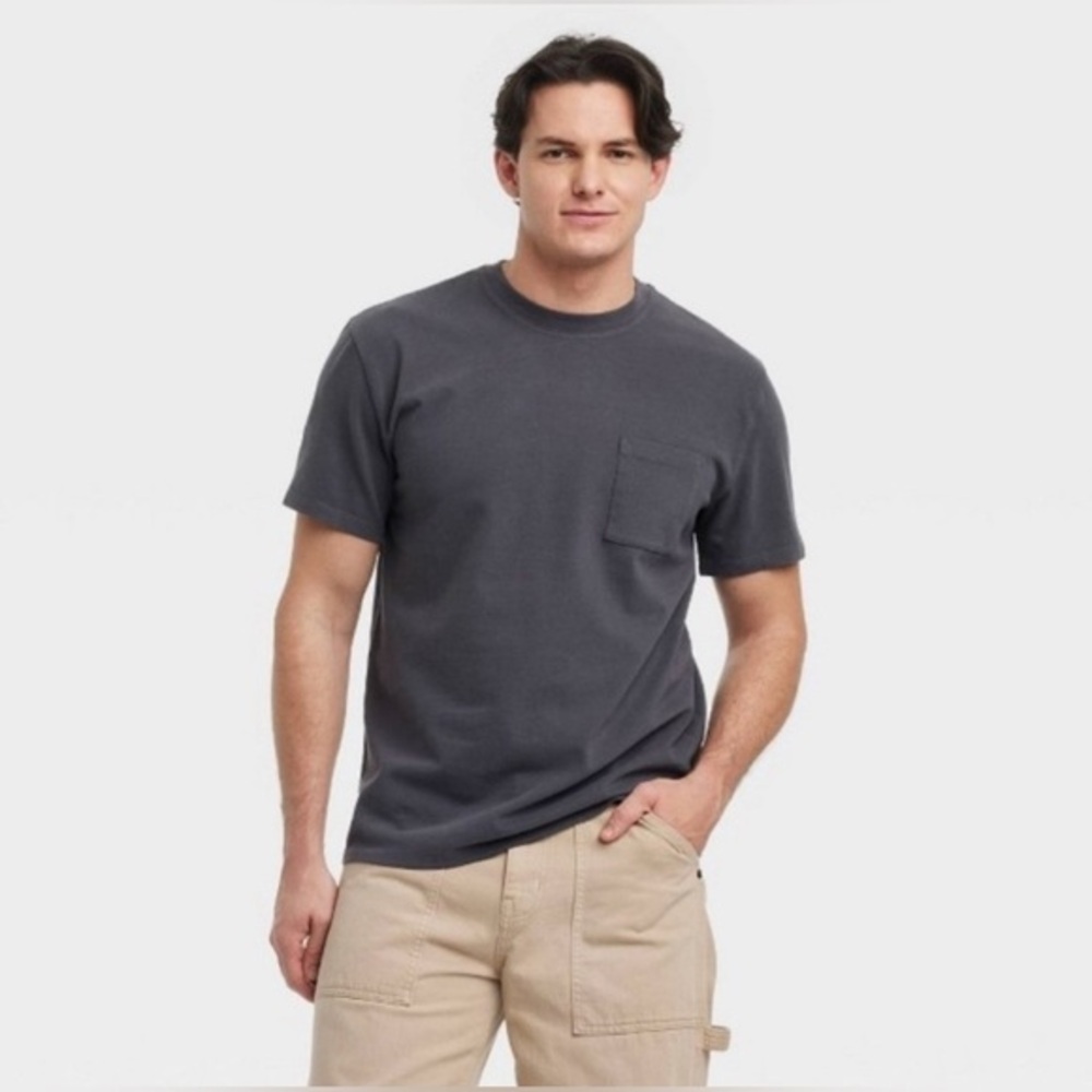 NWT Goodfellow & Co. Men's Short Sleeve Men’s Gray Tee;
100% Cotton; XXL